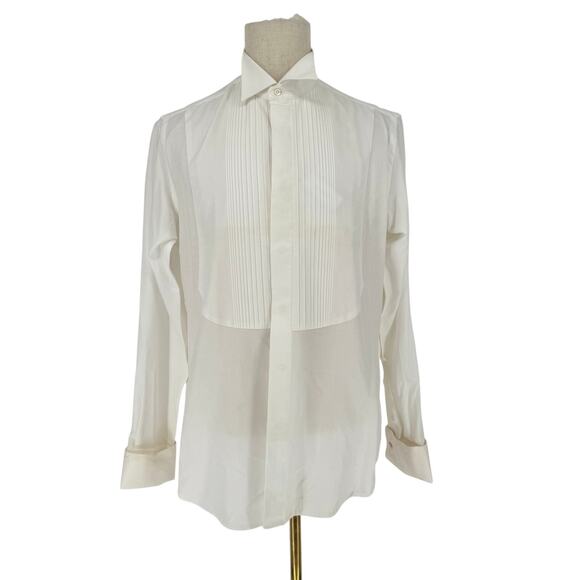 Robert Graham Embroidered Tuxedo Shirt *AS IS* STAINED AND DISCOLORED!! M